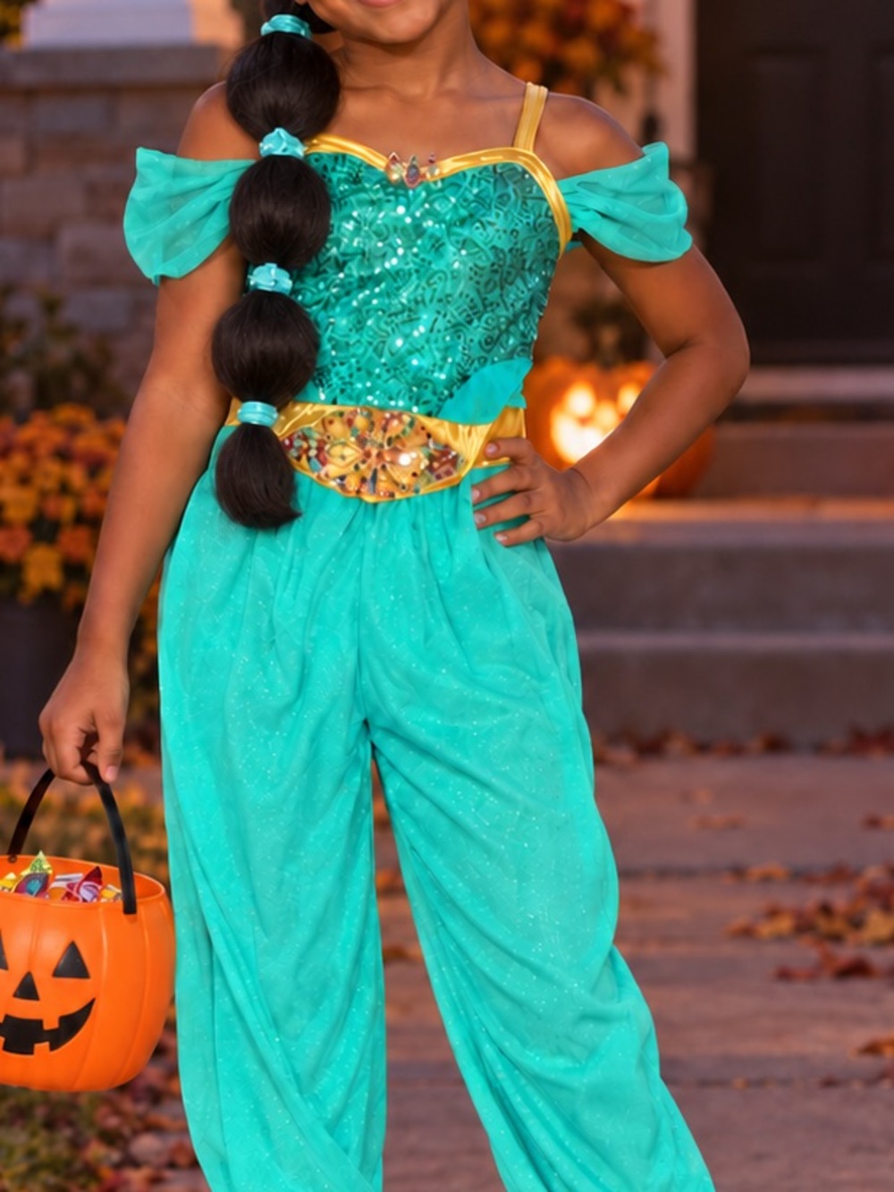 Weissman Teal and Gold Sequin Genie Costume